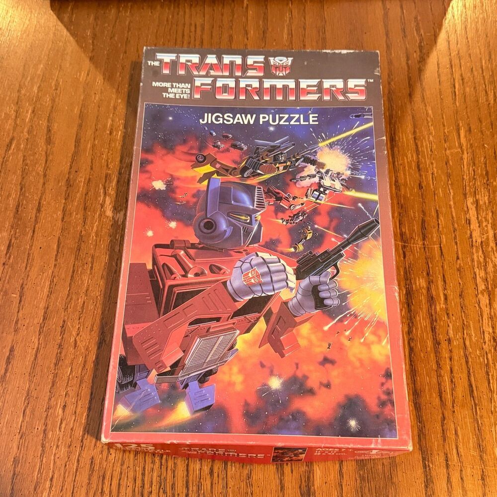 Vintage 1984 Transformers G1 125 Piece Jigsaw Puzzle Complete Hasbro 1660-1